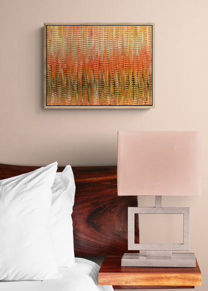 A Veil of Vermillion Original framed