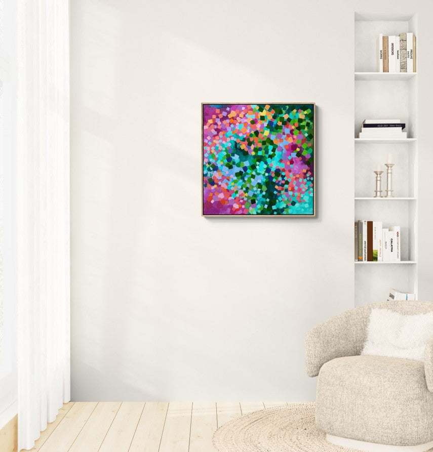Dance in Cherry blossom original framed