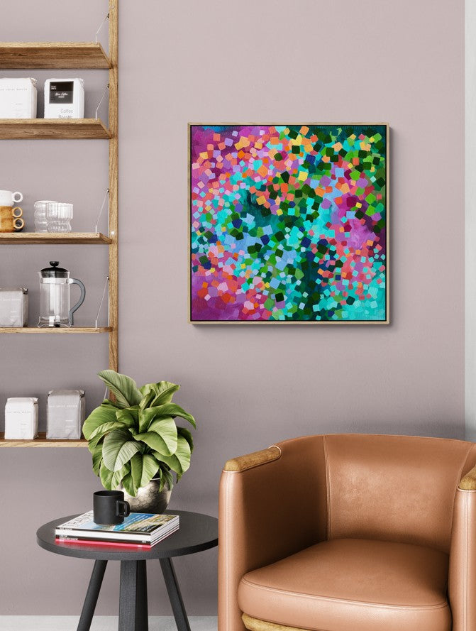 Dance in Cherry blossom original framed