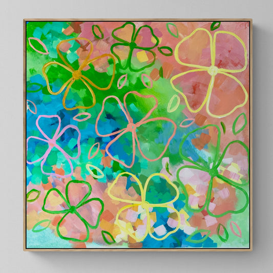 Flower Carnival Original framed