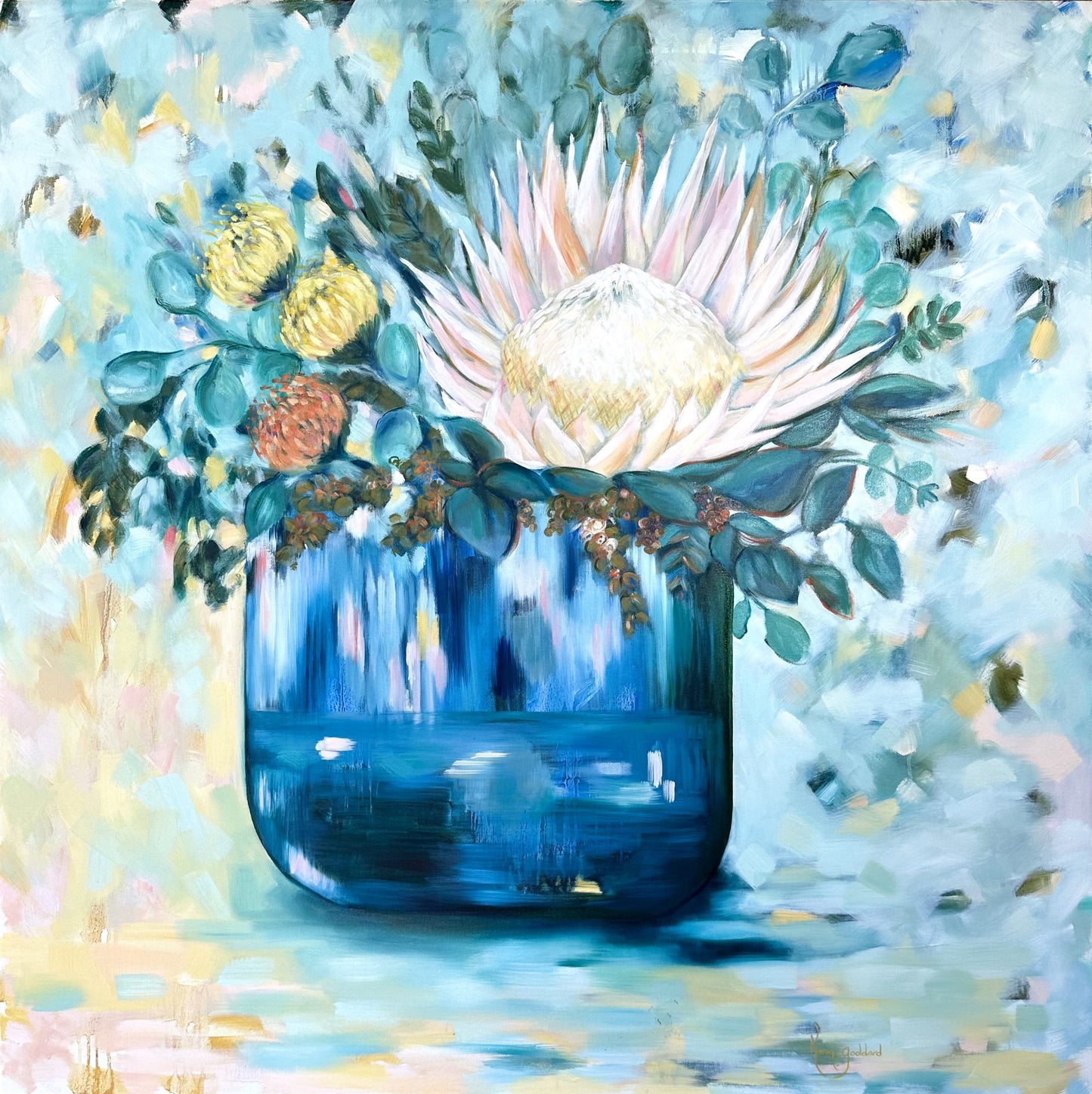 Proteas and Pin Cushions - Original art