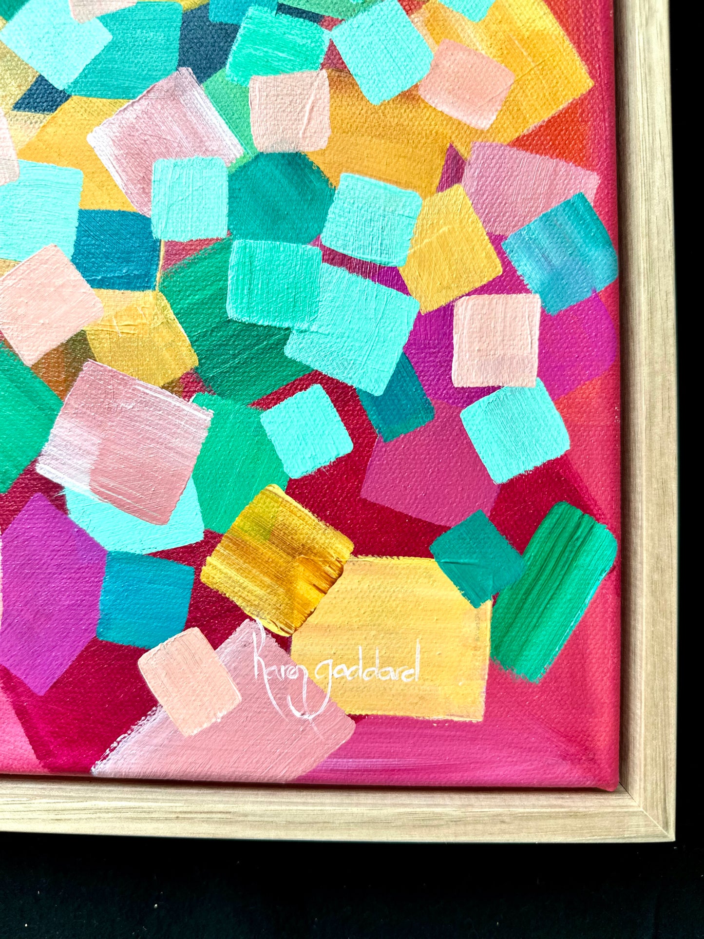 Pink Kaleidoscope original framed