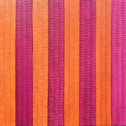 Flourish cerise stripe - Limited edition print