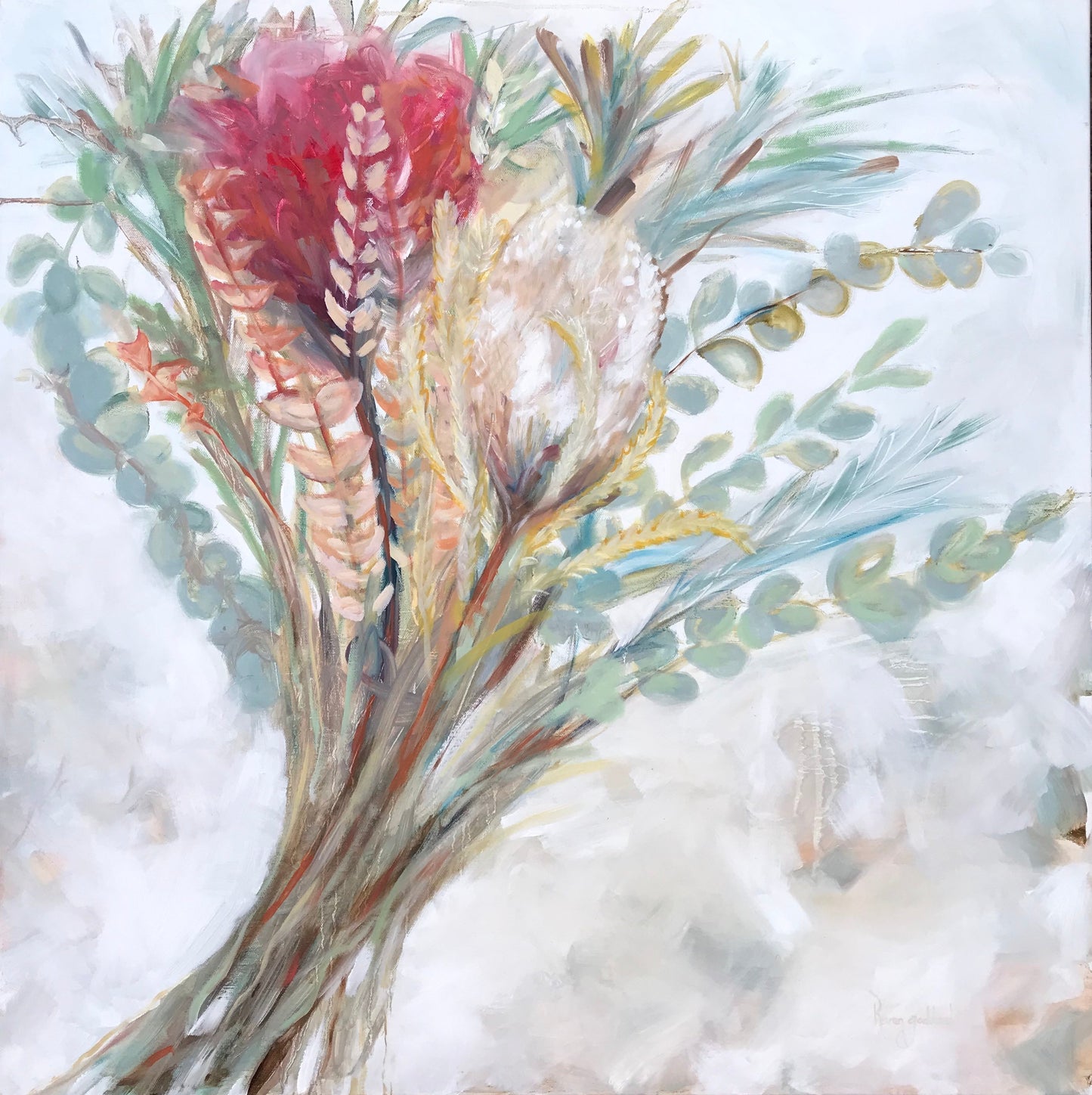 Banksia Eucalyptus bouquet - Limited edition print
