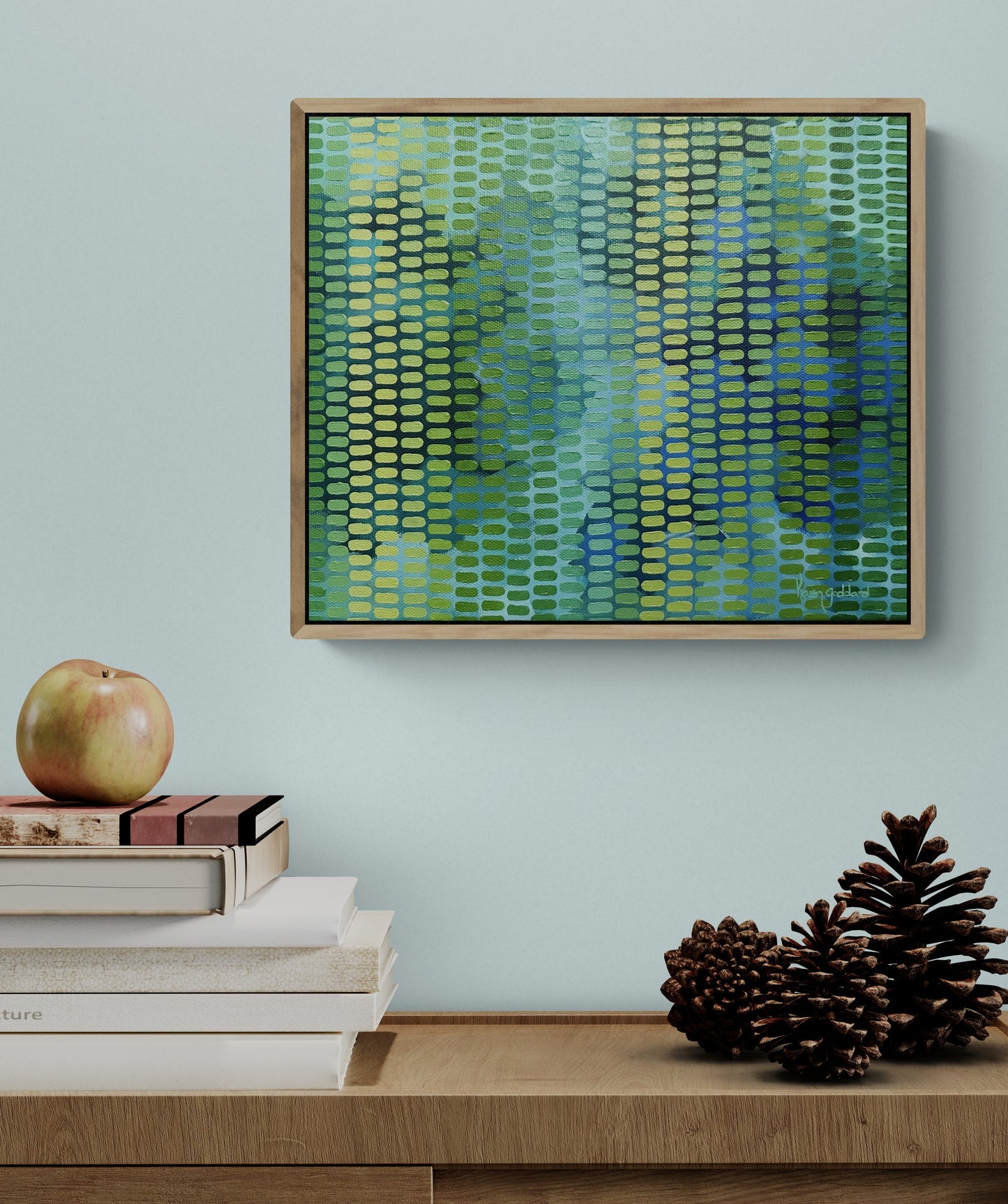 Lakes Edge Sage Original Framed