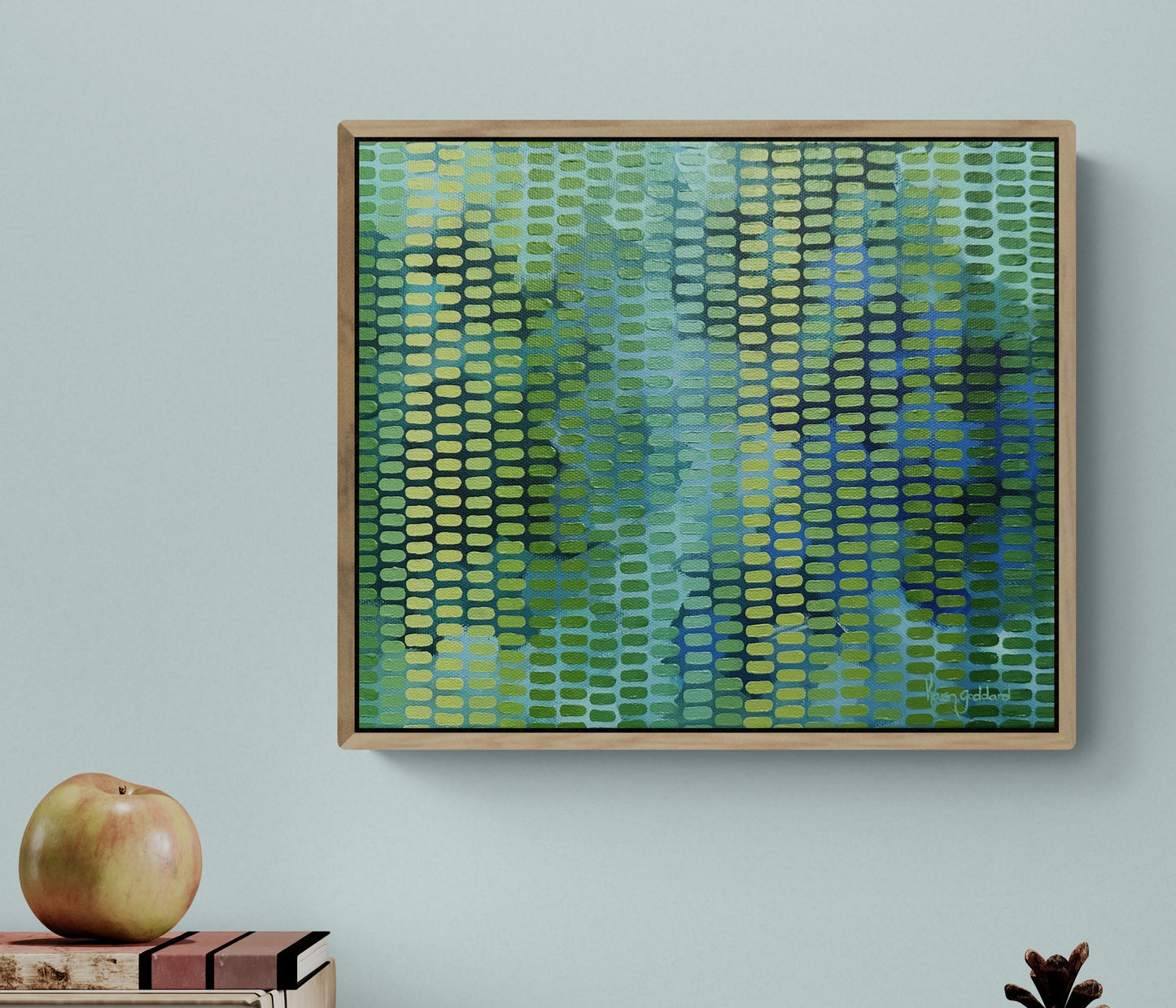 Lakes Edge Sage Original Framed