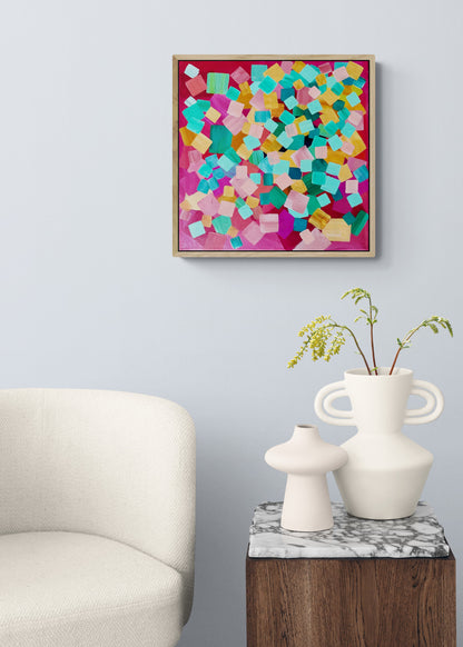 Pink Kaleidoscope original framed