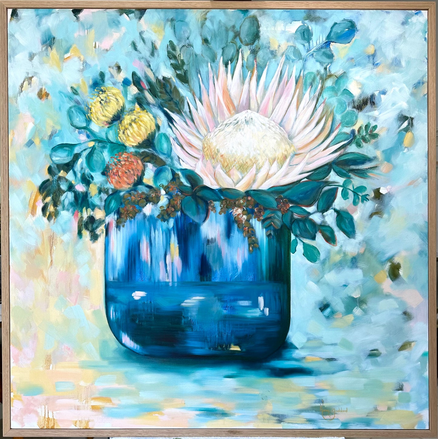 Proteas and Pin Cushions - Original art