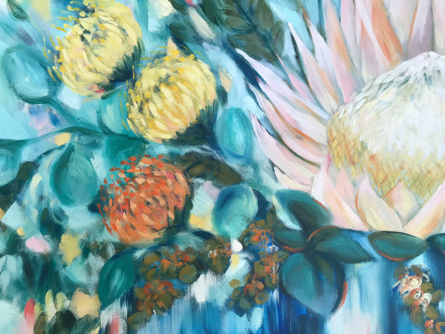 Proteas and Pin Cushions - Original art