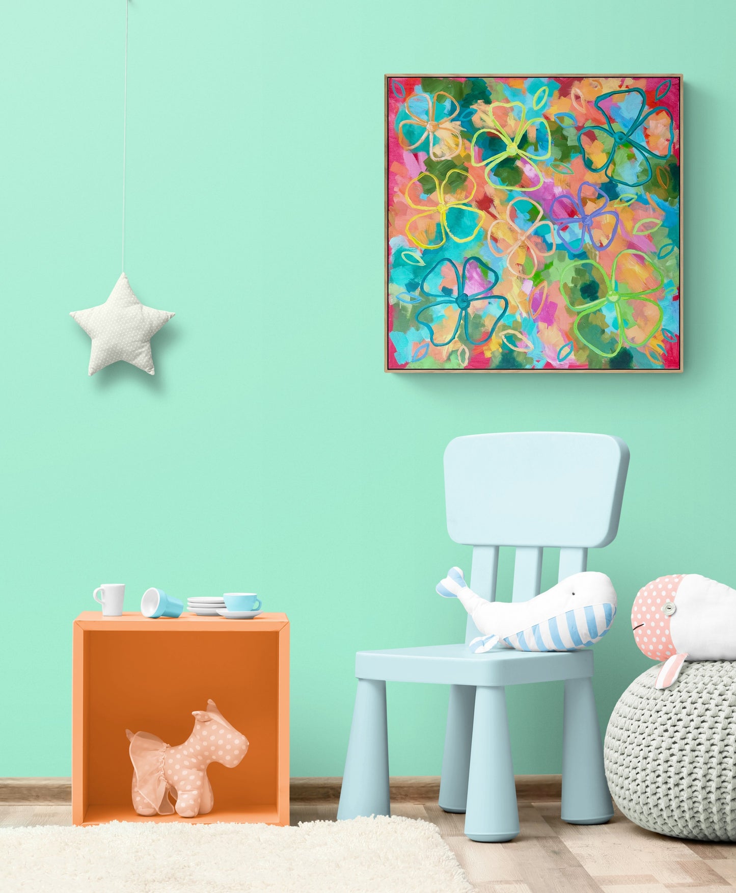 Flower Party Original framed