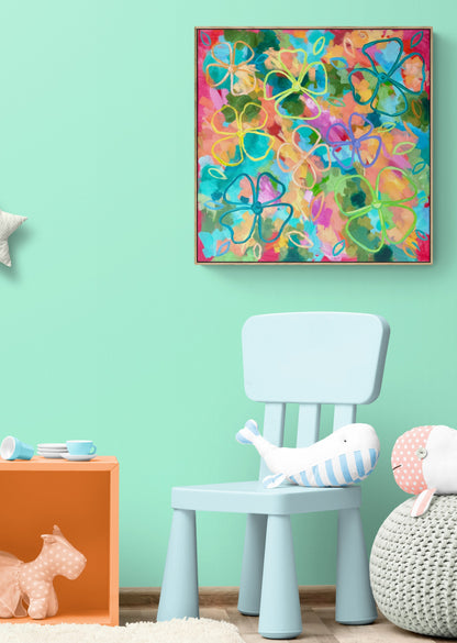 Flower Party Original framed