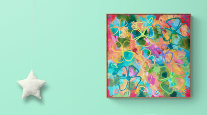 Flower Party Original framed