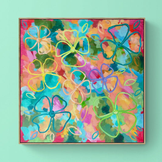 Flower Party Original framed