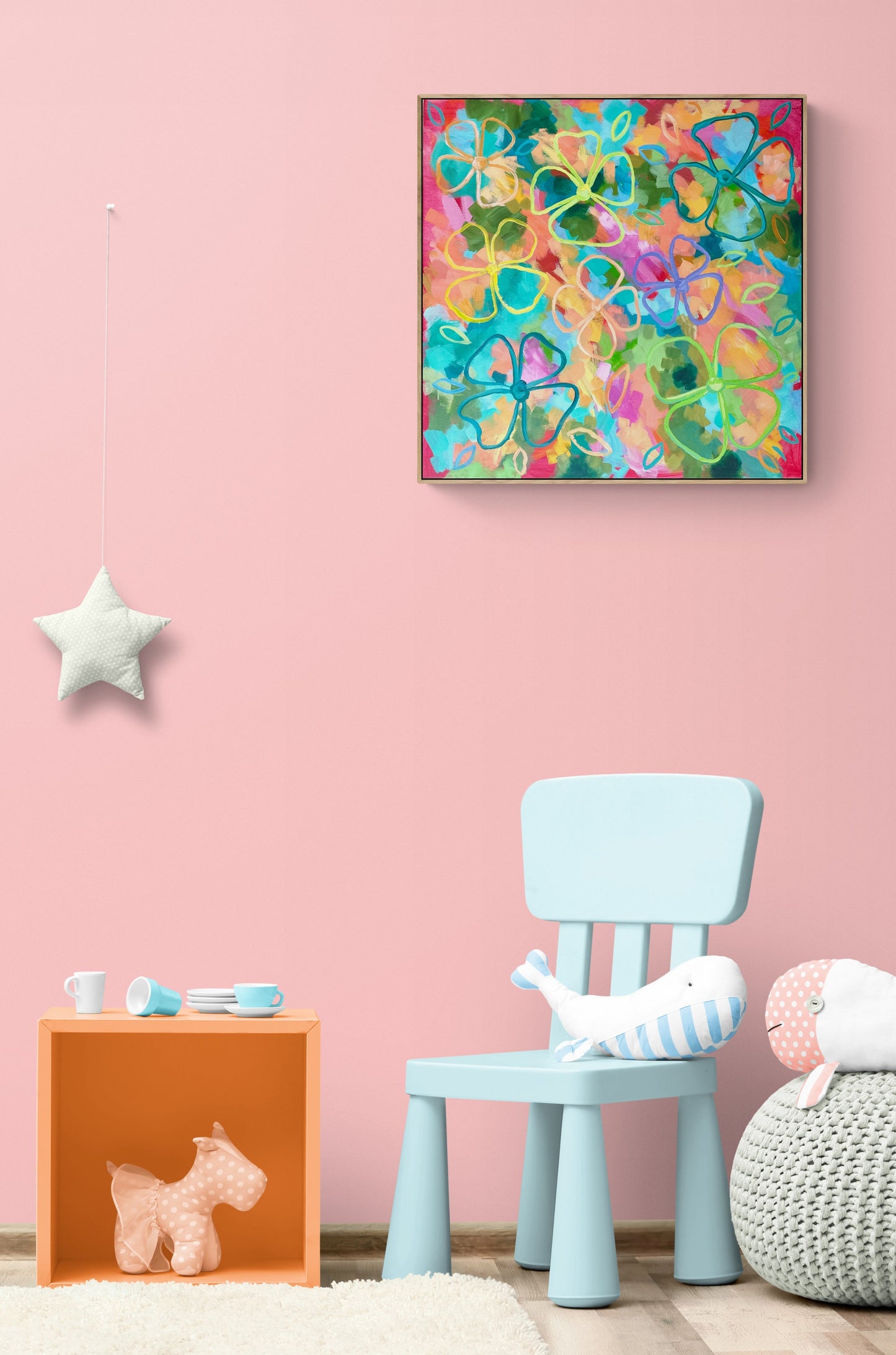 Flower Party Original framed