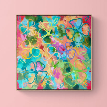 Flower Party Original framed