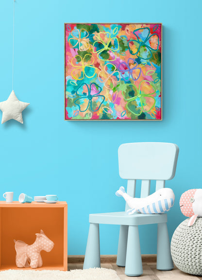 Flower Party Original framed