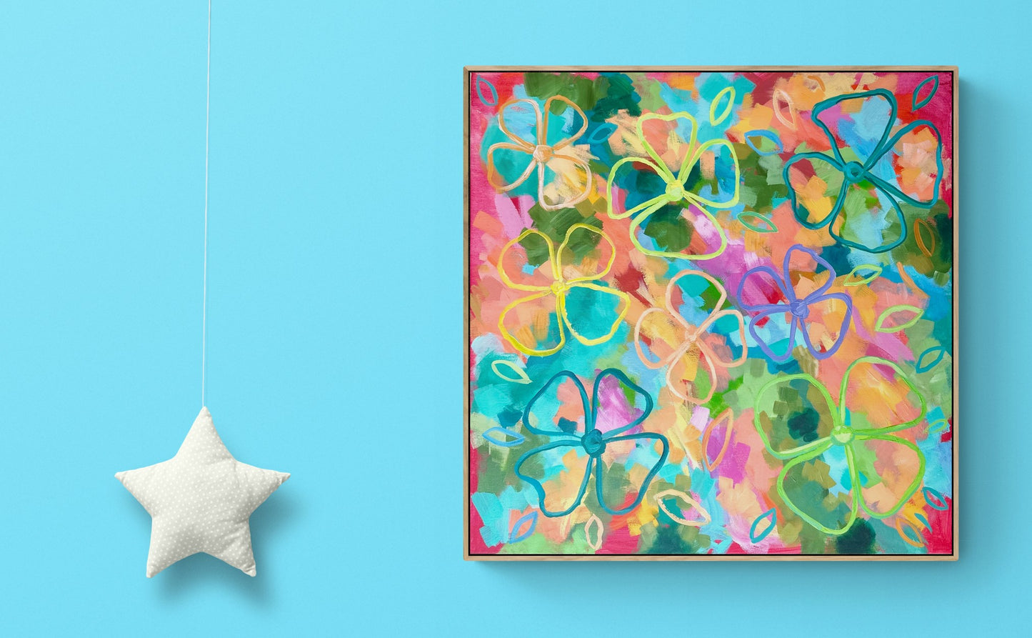 Flower Party Original framed