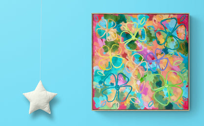 Flower Party Original framed