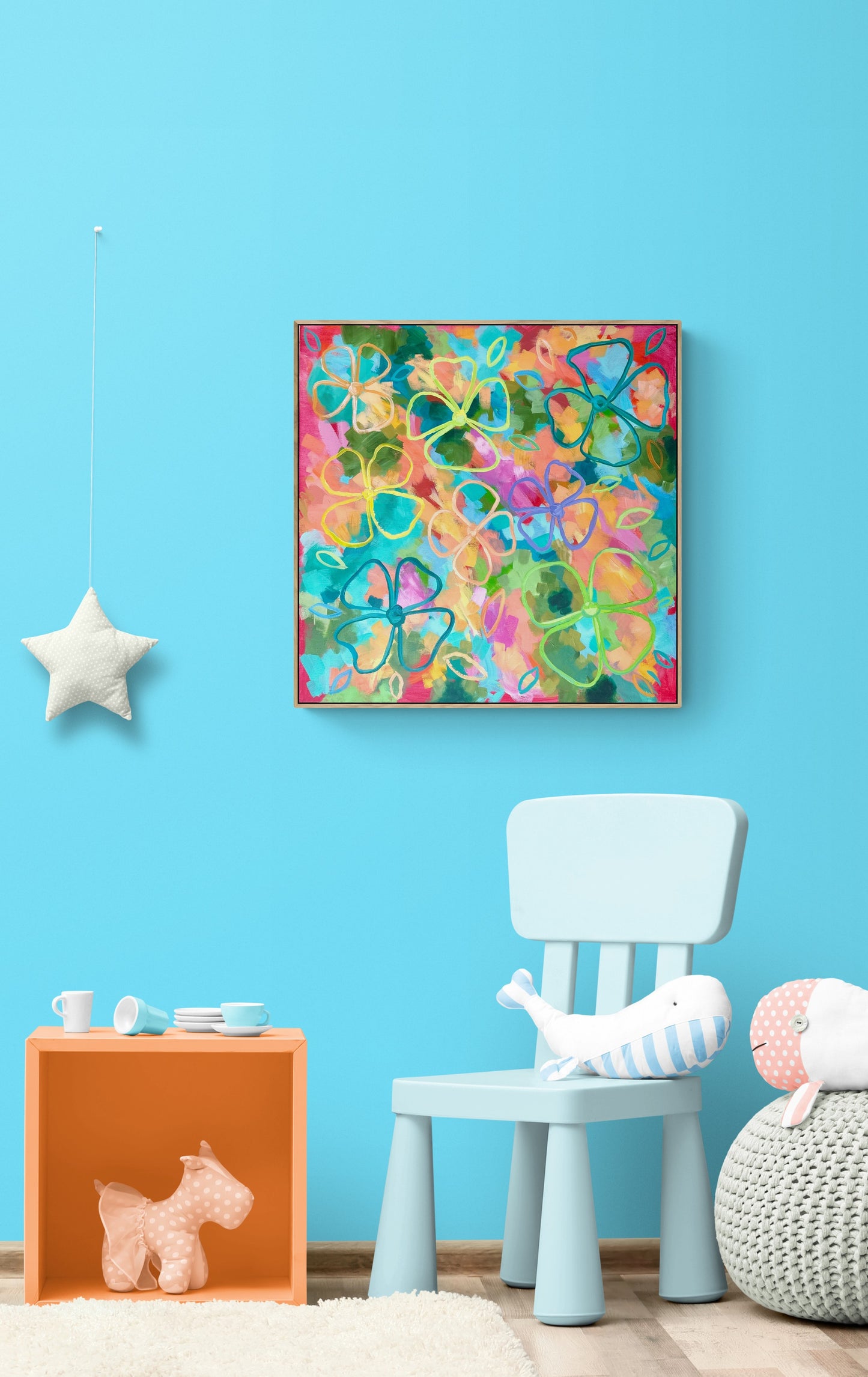 Flower Party Original framed